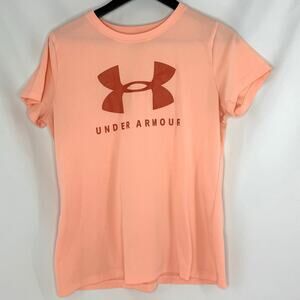 Under Armour HeatGear Peach Activewear Top Women’s Large